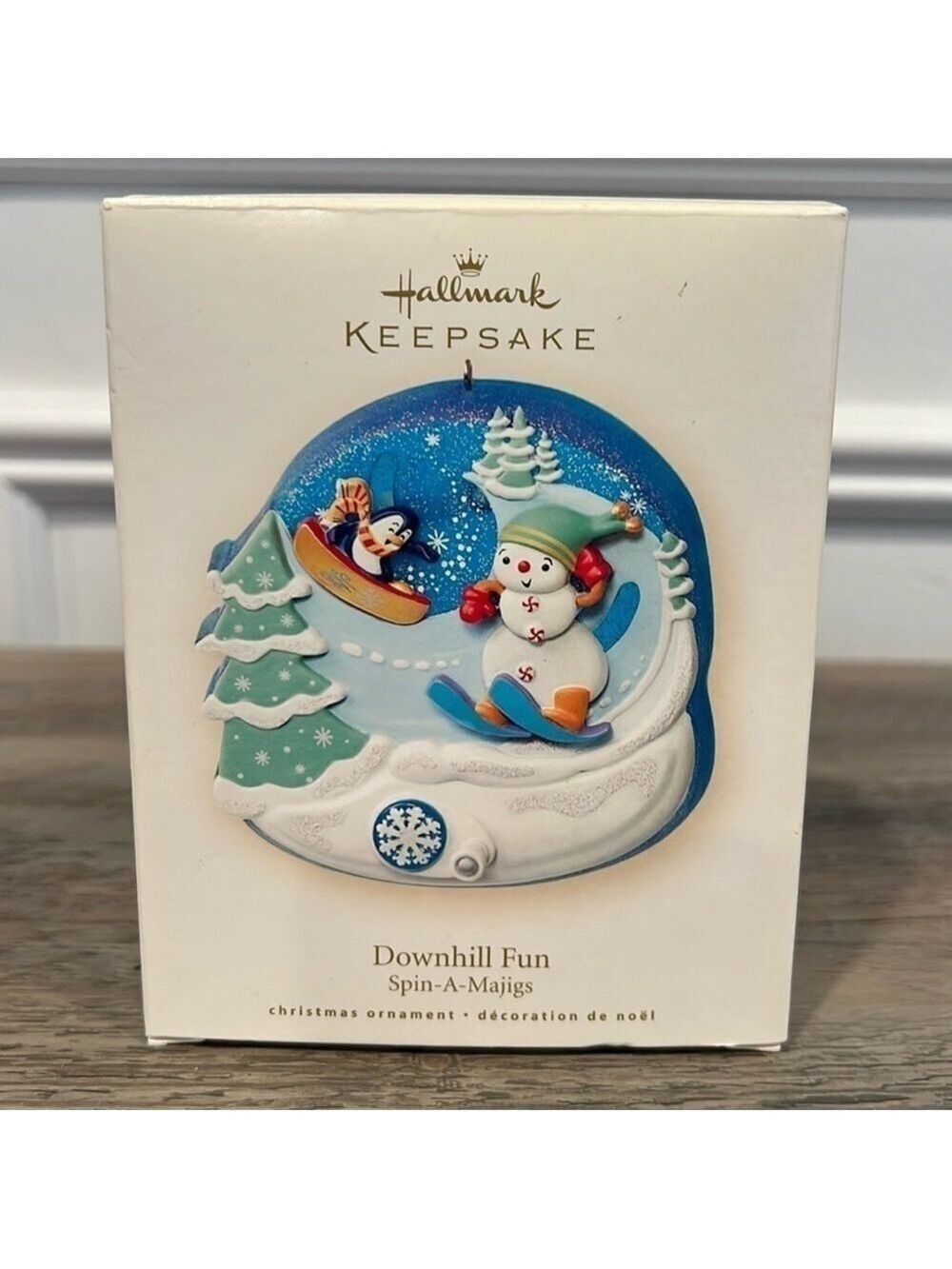 Hallmark Keepsake Ornament 2008 
Downhill Fun/ Spin A Majigs Collection/Snowman